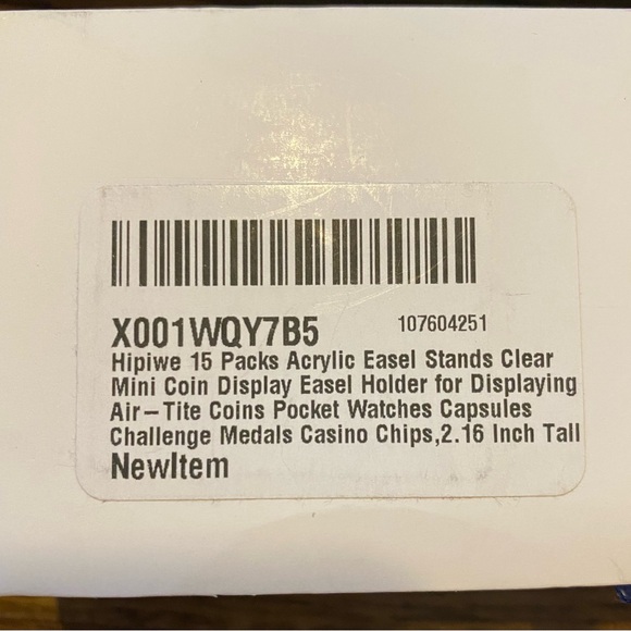 New in box package of 15 clear acrylic easel stands 2.16 inch height from Hipiwe - Picture 2 of 13